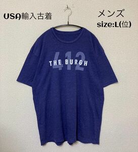 USA輸入古着 the burgh プリントTシャツ L(位)