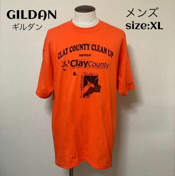 ★SALE★GILDAN ギルダン Tシャツ USA輸入古着 XL オレンジ