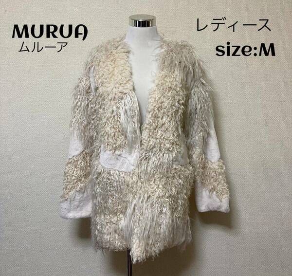 MURUA ムルーア ミックスフェイクファーコート ジャケット M