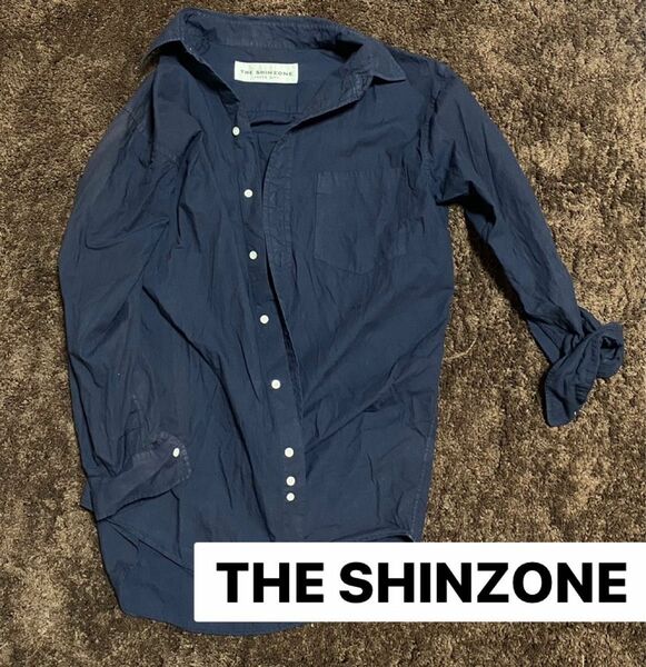 難あり　THE SHINZONE ザシンゾーン　ネイビー　シャツ　長袖