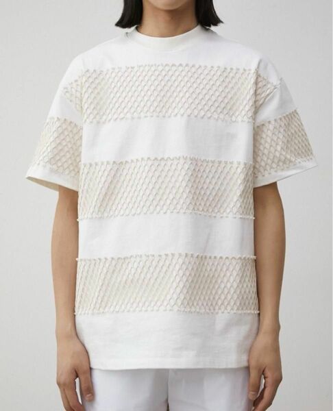 MSGM STRIPES WITH NET TOPS/MSGMストライプウィズネットトップス