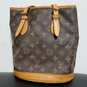 1円～LOUIS VUITTON ルイヴィトン モノグラム プチバケット ショルダーバッグ トートバッグ ポーチなし M42238 932