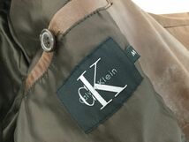 ●営KW742-100　ck Calvin Klein カルバンクライン 牛革 レザージャケット サイズM ブラウン_画像8