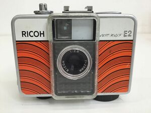 ●営KW725-60　　リコー RICOH AUTO HALF E2 25㎜ 1:2.8 オレンジ フィルム コンパクトカメラ ①