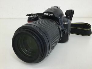 ●営AD719-80　【通電確認済み】　ニコン Nikon D3000 デジタル一眼 カメラ Nikon DX VR AF-SNIKKOR (55-200mm F4-5.6G ED)