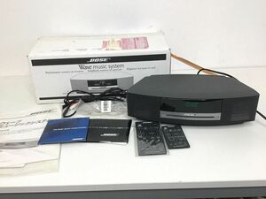 ●営ST873-140　【取説付き・通電・稼働品】　BOSE AWRCCB Wave music system ボーズ プレーヤー CD ラジオ　付属品 リモコン 元箱付き