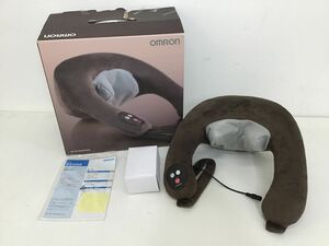 ●営HS181-120 【取説付き・稼働品】 OMRON オムロン 電気マッサージ器 ネックマッサージャー HM-141 ブラウン 家庭用電気マッサージ器