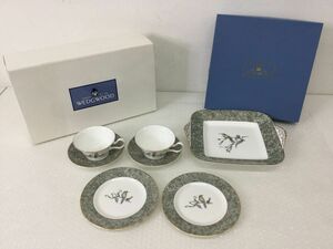 ●営HS195-100【黒壷刻印】WEDGWOOD ウェッジウッド HUMMING BIRDS ハミングバード カップソーサー プレート