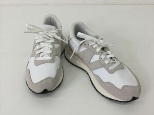 ●営ST900-80　NEW BALANCE ニューバランス MS237SE ホワイト ベージュ レディース ローカットスニーカー 24cm