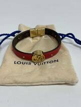 SKT627-60◆ LOUIS VUITTON ルイヴィトン ブラスレ LVサークル バングル ブレスレット レッド モノグラム 袋あり(M6268)_画像2