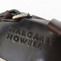 ◆MARGARET HOWELL マーガレット ハウエル レザー バックストラップ フラット サンダル ダークブラウン 37_画像6