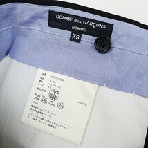 ◆COMME des GARCONS HOMME コムデギャルソン オム AD2012 スラックス テーパード パンツ 黒 ブラック XS_画像5