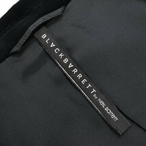 ◆BLACKBARRETT by NEIL BARRETT ブラックバレット バイ ニールバレット ストレッチ ベロア ベルベット 2釦 ジャケット 黒 ブラック 1_画像5