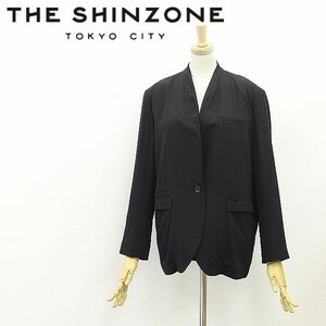 ◆THE SHINZONE ザ シンゾーン ストレッチ 1釦 ジャケット 黒 ブラック 34