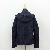 国内正規品◆MONCLER モンクレール ENORA ギャザー 切替 ナイロン フーデッド ジップ ジャケット 紺 ネイビー 0_画像2