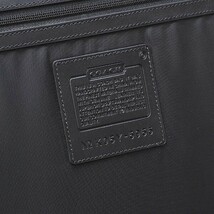 ●COACH コーチ 5955 ナイロンキャンバス×レザー 2輪 キャリー バッグ スーツ ケース 黒 ブラック_画像10