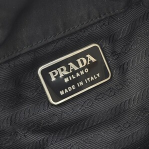 ◆PRADA プラダ ナイロン×レザー 巾着 ミニ リュックサック 黒 ブラックの画像8