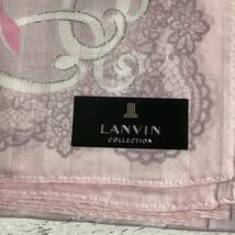 ☆3　ランバン　大判　ハンカチ　約58×58cm　LANVIN　花柄　リボン　送94円～_画像2