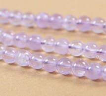 [EasternStar] 海外発送 7A 紫水晶 ラベンダー アメジスト パワーストーン Amethyst 玉サイズ12mm 1連売り 長さ約40cm_画像2