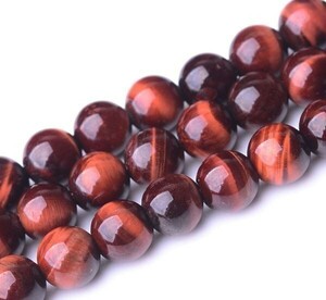 [EasternStar] 海外発送 7A レッド タイガーアイ Red Tiger Eye 虎目石 虎眼石 玉サイズ16mm 1連売り 長さ約40cm