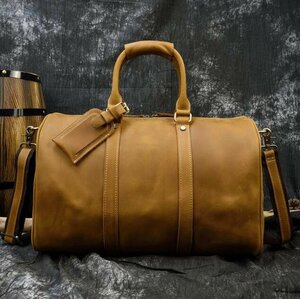  new arrival * Boston bag men's original leather business trip leather bag diagonal .. travel Golf bag travel bag stylish simple 