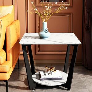 品質保証 サイドテーブル おしゃれ モダン 北欧風 ソファー ベッド横 ナイトテーブル ミニ コンパクト コーヒー 大理石
