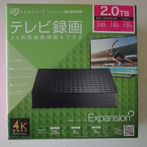 ELECOM 外付けハードディスク SGD-JMX020UBK 2.0TB テレビ録画・データ保存　中古品_画像1