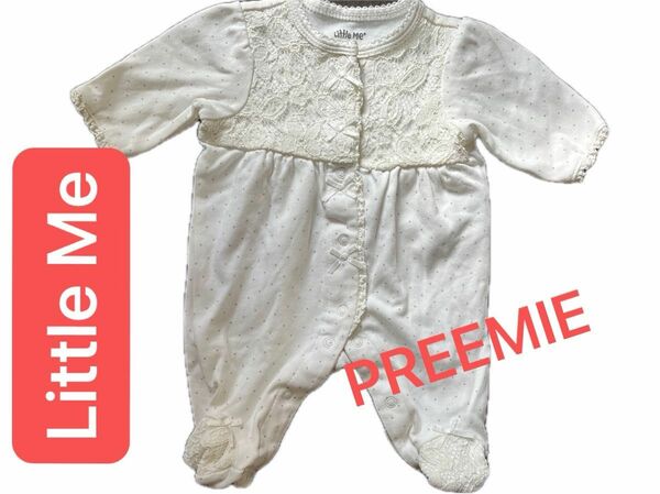 Little Me PREEMIE カバーオール ロンパース 女の子 ベビー服 長袖ボディオール