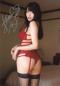 HIT'S/桜井木穂2　Vol.2　 A4サイズ直筆サイン入り生写真　(赤ビキニ)　◆超貴重！ 240308-892