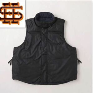 SEE SEE REVERSIBLE PUFF VEST Mサイズ　ダウンベスト　ブラック　ネイビー　ナイロン