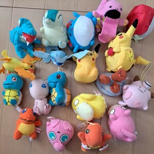 【激レア 年代物】Pokmon ぬいぐるみ セット ／ ポケットモンスター ポケモン 指人形 マグネット ストラップ キーホルダーピカチュウ