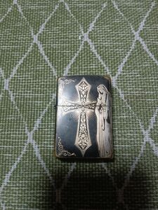 レア物　ZIPPO ライター　クロス　マリヤ柄　