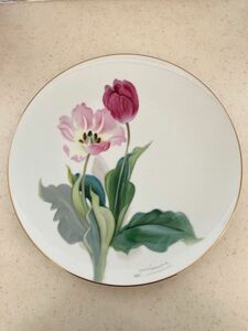 ノリタケプレート 飾り皿 手描きチューリップ Noritake