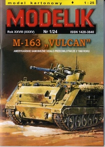 MODELIK 1:25 self-propelled against empty .M-163 VULCAN(CARD MODEL)