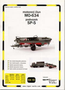 RW 1:32 モーターボートMO-634　牽引架台SP-5（Card Mode)