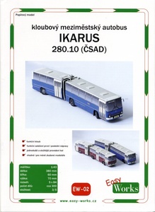 RW 1:43 объединенный город промежуток автобус IKARUS 280.10(CSAD)(Card Mode)