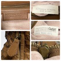 1円 ◎ BOTTEGA VENETA ボッテガヴェネタ ホーボー イントレチャート ワンショルダーバッグ 115654 レザー ブラウン 花柄 レア リミテッド_画像10