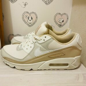 NIKE エアマックス90 ナイキ スニーカー　AIRMAX90 24cm 白 ホワイト ベージュ