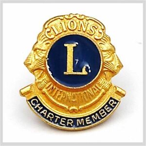 LIONS INTERNATIONAL CHARTER MEMBER ライオンズクラブ 記念 ピンバッッジ 昭和レトロ ★ 希少品 アンティーク コレクション 22-0274-01