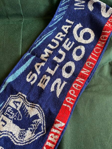 【未使用】マフラータオル サムライブルー2006 サッカー JFA ヤタガラス
