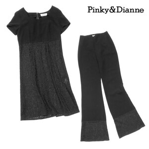 24-0024 Pinky & Diane Pinky&Dianne# setup race semi flare pants black 