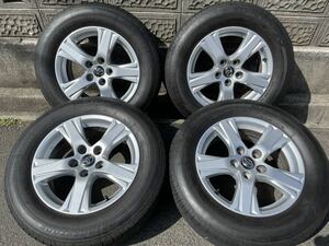 即決 美品 トヨタ アルファード 純正 22年製造 バリ山? ブリジストン 215/65R16 16×6.5J +33 114.3 ヴェルファイアなどに