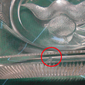 中古♪裏の縁にノミソゲ（カケ）あり 岡本太郎ガラス製 「顔の灰皿 小物入れ」の画像8