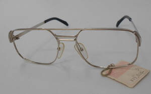 昭和末期～平成初期製造か●デッドストック 新品のレトロ眼鏡フレーム J 紳士 ESSEL-HOYA ESSEL サイズ表記なし