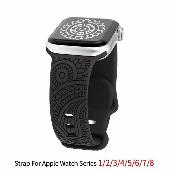 アップルウォッチ Applewatch シリコンバンド ブラック 38/40/41mm用