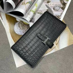  stylish crocodile leather long wallet man and woman use change purse . equipped color please inquire 