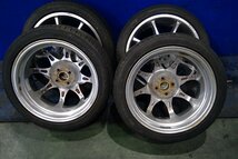 (H)MOMO ITALY 純正 17インチ アルミホイール 7J +35 4穴 PCD100・タイヤ DUNLOP 205/45R17 バリ山 4本セット [2305748]_画像4