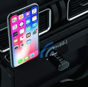 [車で手軽に音楽を聴く] Bluetooth FMトランスミッター スマートフォン iPhone ワンセグ 音声 カシムラKD-204 カー ステレオ LEDワイヤレス