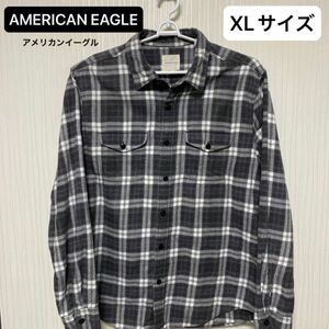 AMERICAN EAGLE 長袖チェックシャツ ネルシャツ アメカジ