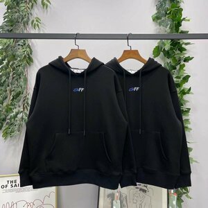 OFF-WHITE オフホワイト スウェットプルパーカ パーカ 中古 ブラック Ｍ TN 1